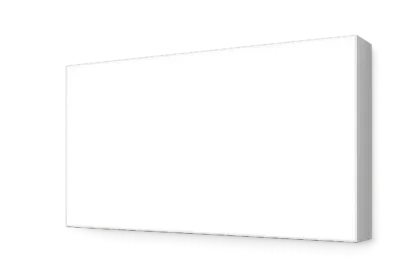 Caisson lumineux face plexi sans bord — enseigne design Dibond et PMMA